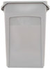A Picture of product RCP-354060GY Rubbermaid® Commercial Slim Jim® with Venting Channels, Rectangular, Plastic, 23gal, Gray