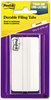 A Picture of product MMM-686F50WH3IN Post-It® Tabs Solid Color 1/3-Cut, White, 3" Wide, 50/Pack