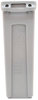 A Picture of product RCP-354060GY Rubbermaid® Commercial Slim Jim® with Venting Channels, Rectangular, Plastic, 23gal, Gray