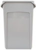A Picture of product RCP-354060GY Rubbermaid® Commercial Slim Jim® with Venting Channels, Rectangular, Plastic, 23gal, Gray