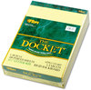 A Picture of product TOP-63396 TOPS™ Double Docket™ Ruled Pads,  8 1/2 x 11 3/4, Canary, 100 Sheets, 6 Pads/Pack