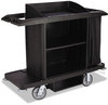 A Picture of product RCP-FG618900BLA Rubbermaid® Commercial Housekeeping Cart,  22w x 60d x 50h, Black