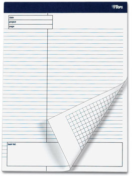 TOPS™ Docket™ Gold Planning Pads,  Legal/Wide, 8 1/2 x 11 3/4, White, 40 Sheets, 4/Pack