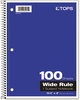 A Picture of product TOP-65031 TOPS™ Coil-Lock Wirebound Notebooks,  Legal/Wide, 10 1/2 x 8, White, 100 Sheets
