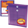 A Picture of product SMD-89544 Smead™ Poly String & Button Interoffice Envelopes and Open-End (Vertical), 9.75 x 11.63, Transparent Purple, 5/Pack