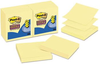 Post-it® Pop-up Notes Super Sticky Pop-up 3 x 3 Note Refills,  Canary Yellow, 90/Pad, 12 Pads/Pack