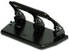 A Picture of product MAT-MP40 Master® Heavy-Duty Three-Hole Punch with Gel Pad Handle,  Padded Handle, 9/32" Holes, Black