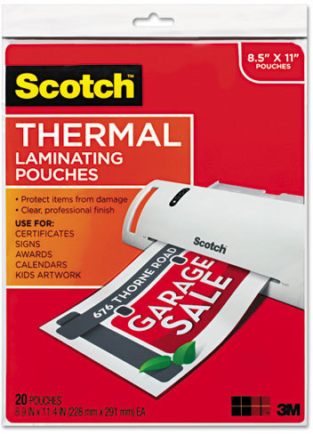 Scotch Thermal Laminating Pouches - 8 1/2 x 11