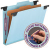 A Picture of product SMD-65105 Smead™ FasTab® Hanging Pressboard Classification Folders 1 Divider, Letter Size, Blue