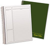 A Picture of product TOP-20816 Ampad® Gold Fibre® Wirebound Writing Pad with Cover,  9 1/2 x 7-1/4, White, Green Cover