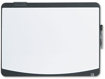 Quartet® Tack & Write® Board,  23 1/2 x 17 1/2, Black/White Surface, Black Frame