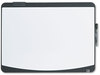 A Picture of product QRT-06355BK Quartet® Tack & Write® Board,  23 1/2 x 17 1/2, Black/White Surface, Black Frame