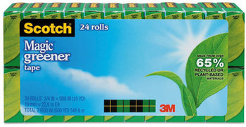 Scotch® Magic™ Greener Tape,  3/4" x 900", 1" Core, 24 Rolls/Pack