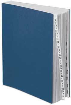 Pendaflex® Expanding Desk File,  1-31/Jan-Dec, Letter Size, Pressboard, Black/Blue
