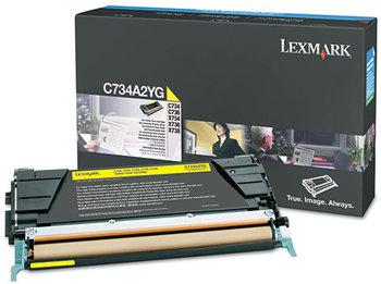 Lexmark™ C734A1YG-C734A2CG Toner,  6000 Page-Yield, Yellow