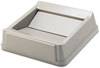 A Picture of product RCP-2664GRAY Rubbermaid® Commercial Untouchable® Square Swing Top Lid,  Plastic, 20 1/8 x 20 1/8 x 6 1/4, Gray