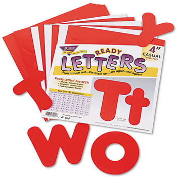 TREND® Ready Letters® Casual Combo Set,  Red, 4"h, 182/Set