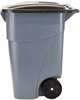 A Picture of product RCP-9W27GY Rubbermaid® Commercial Square Brute® Rollout Container,  Square, Plastic, 50gal, Gray