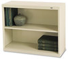 A Picture of product TNN-B30PY Tennsco Metal Bookcases,  Two-Shelf, 34-1/2w x 13-1/2d x 28h, Putty