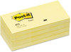 A Picture of product MMM-653YW Post-it® Notes Original Pads in Canary Yellow 1.38" x 1.88", 100 Sheets/Pad, 12 Pads/Pack