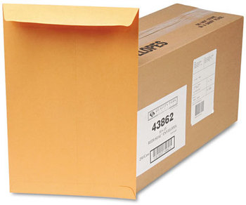Quality Park™ Redi-Seal™ Catalog Envelope,  10 x 15, Brown Kraft, 250/Box