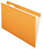 A Picture of product PFX-415315ORA Pendaflex® Colored Reinforced Hanging Folders Legal Size, 1/5-Cut Tabs, Orange, 25/Box