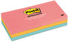 A Picture of product MMM-6306AN Post-it® Notes Original Pads in Poptimistic Colors Collection Note Ruled, 3" x 100 Sheets/Pad, 6 Pads/Pack