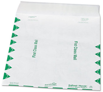 Survivor® Catalog Mailers Made with Tyvek®,  Side Seam, 9 1/2 x 12 1/2, White, 100/Box