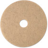 A Picture of product MMM-19005 3M Ultra High-Speed Burnishing Floor Pads 3500,  17in, Tan, 5/CT