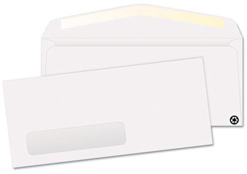 Quality Park™ Window Envelope,  Contemporary, #10, White, Recycled, 500/Box