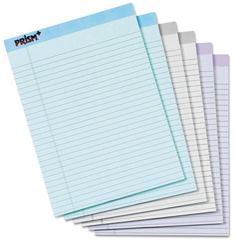 TOPS™ Prism™ + Colored Writing Pads,  8 1/2 x 11 3/4, Pastels, 50 Sheets, 6 Pads/Pack