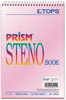 A Picture of product TOP-80254 TOPS™ Prism™ Steno Books,  Gregg, 6 x 9, Pink, 80 Sheets, 4 Pads/Pack