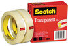 A Picture of product MMM-6002P3472 Scotch® Transparent Tape 3" Core, 0.75" x 72 yds, 2/Pack