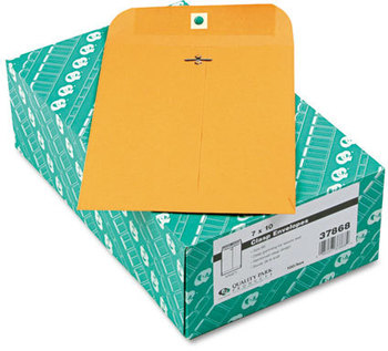 Quality Park™ Clasp Envelope,  7 x 10, 28lb, Brown Kraft, 100/Box