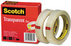 A Picture of product MMM-6002P3472 Scotch® Transparent Tape 3" Core, 0.75" x 72 yds, 2/Pack