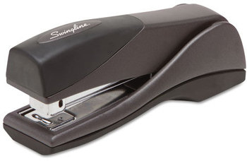 Swingline® Optima® Grip Compact Stapler,  Half Strip, 25-Sheet Capacity, Graphite