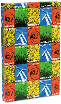 Mohawk Color Copy 98 Paper and Cover Stock,  98 Bright, 28lb, 18 x 12, Bright White, 500 Sheets
