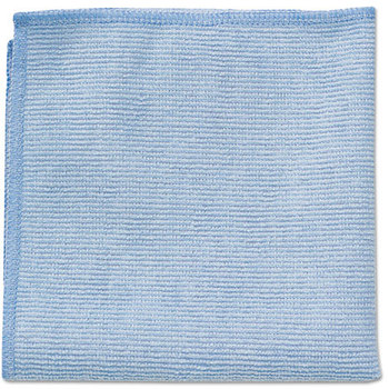 Rubbermaid® Commercial Microfiber Cleaning Cloths,  16 X 16, Blue, 24/Pack