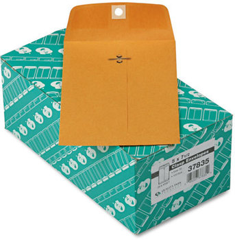 Quality Park™ Clasp Envelope,  5 x 7 1/2, 28lb, Brown Kraft, 100/Box