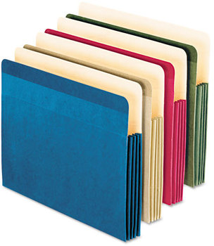 Pendaflex® 100% Recycled Colored File Pocket,  Letter, 4 colors, 4/Pack