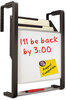 A Picture of product QRT-OFD Quartet® Hanging File Pocket with Dry Erase Board,  Three Pockets, Letter, Black