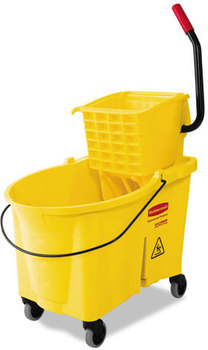 Rubbermaid® Commercial WaveBrake® Bucket/Wringer Combos,  Yellow, 44 qt.