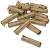 A Picture of product PMC-65071 PM Company® Preformed Paper Tubular Coin Wrappers,  Dimes, $5, 1000 Wrappers/Carton