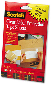 Scotch® ScotchPad™ Label Protection Tape Pads,  4 x 6, 25/Pad, 2 Pads/Pack