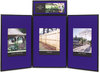 A Picture of product QRT-SB93513Q Quartet® Show-It!® Display System,  72 x 36, Blue/Gray Surface, Black Frame