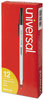 A Picture of product UNV-27420 Universal™ Ballpoint Stick Pen Fine 0.7 mm, Black Ink, Gray/Black Barrel, Dozen