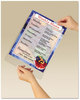 A Picture of product MMM-WL854C Scotch™ Adhesive Display Pocket,  Removable Interlocking Fasteners, Plastic, 8-1/2 x 11, Clear