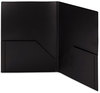 A Picture of product SMD-87705 Smead™ Frame View Poly Two-Pocket Folder 100-Sheet Capacity, 11 x 8.5, Clear/Black, 5/Pack