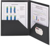 A Picture of product SMD-87705 Smead™ Frame View Poly Two-Pocket Folder 100-Sheet Capacity, 11 x 8.5, Clear/Black, 5/Pack