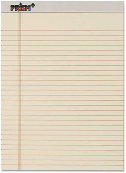 TOPS™ Prism™ + Colored Writing Pads,  8 1/2 x 11 3/4, Ivory, 50 Sheets, Dozen